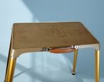 Vintage Welt Safe-Lock Project-O-Stand Adjustable Portable Projector Table Gold