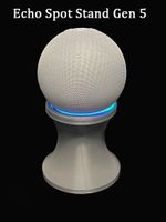 Custom Designed Stand 2 For Amazon Echo Dot 5th Gen Colour Grey Height 9.5 cm