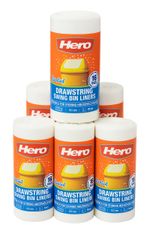 Hero Swing Scented Bin Bags Liners 60L| Eco-Friendly, Tear, Strong & Fresh White