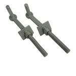 Galvanised Field Gate Hook to Bolts X2 11" - 13" (Pair Washers Hinge Hanger)
