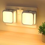 PURSNIC Night Light Plug in Wall, Dusk to Dawn, 3000K Warm White, 2 Pack