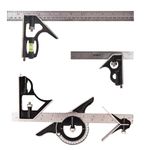 Adjustable Engineers Combination Set Square 6" 12" Inch Spirit Level Right Ruler