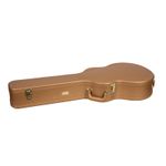 Crossrock Wooden Case-Fits OM/000-14 Fret Acoustic Guitars-Luxury Gold