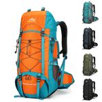 70L Hiking Backpack with Rain Cover Waterproof Large Camping Travel Rucksack UK