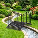 Garden Metal Bridge Outdoor Arched Bridge 150 kg Capacity