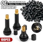 100x TR412 TR413 TR414 Tubeless Rubber Snap in Tire Tyre Wheel Valves Universal