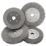 8"-12" Crimped Stainless Steel Wire Wheel Brush for Rust Removal Bench Grinder