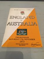 1973 ENGLAND V AUSTRALIA WALLABIES INTERNATIONAL TOUR RUGBY UNION PROGRAMME VGC