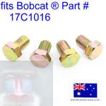 4 x Hexagonal Head Bolt Cap Screw for Bobcat 17C1016 High Tensile Yellow Zinc