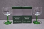 2x Tanqueray Balloon Large Green Steamed Glass Gin Bowl Goblet In Box Gift NEW