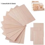 5-10pcs Wood Sheets for Crafts 1-3mm Thick Smooth Square Wood Boards