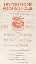Leytonstone V Bishop’s Stortford - 1972/73 Isthmian League - 1st March 1973