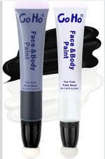 GO HO Face And Body Paint - Black And White  25ML  Two Tubes