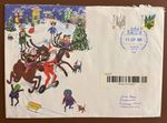 PASSED THE MAIL ! Real Postage Lviv to VYZNITZ - 2 TRIDENT STAMPS CANCELLED