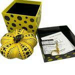 Yayoi Kusama Soft Sculpture Pumpkin Mascot Plush key Ring yellow