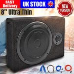 800W 8" Car Subwoofer Under-Seat Sub Woofer Speaker Stereo Slim Amplifier 4Ω UK