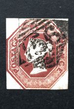 Queen Victoria GB 10d Brown Embossed Issue SG.57 Used Cut Square Quality G