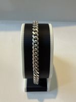 Sterling Silver Curb Chain Bracelet (19.8cm/7.8inches long)  width 5mm (a50)