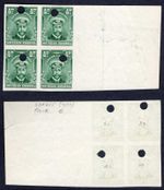 Southern Rhodesia SG1 1/2d Blue Green Admiral Plate Proof Marginal Block