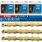 6/7/8/9/10 Speed MTB Bicycle Chain Mountain Bike Chains Road Cycling Part Gold