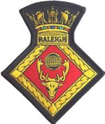 HMS Raleigh Royal Navy Embroidered Patch Badge - EXCLUSIVE