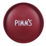PIMM'S Serving Tray Barware Red Round Rigid Plastic Breweriania Home Bar Man Cav
