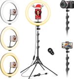 11.5 inch Ring Light with Tripod Stand & Phone Holder Tall 177cm/69.5",Large Pro