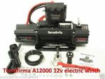 Terrafirma A12000 12V 4x4 Synthetic Rope Recovery Winch  TF3301