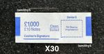 30 X £10 NEW POLYMER note money bands UK currency straps FAST POSTAGE