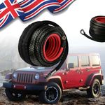 10MM x 30M Winch Rope For Dyneema Hook Synthetic Tow Recovery 4WD ATV 31000lbs