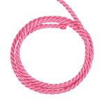 Twisted Cord Trim, 5 Yard 3.5mm 3-Ply Twine Braided Rope Thread, Pink