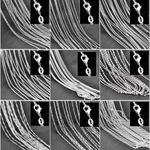 Wholesale 10pcs 925 Sterling Solid Silver 1mm 16inch -24inch Rolo Chain Necklace