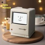 Retro Maclock Macintosh Alarm Clock A Classic Desktop Ornament Digital Clock