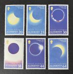 Alderney 1999 MNH SOLAR ECLIPSE STAMP SET SG A125 - A130