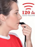 4Pcs Loud Emergency Whistles with Lanyard Sports Referee Whistle for Football Ga