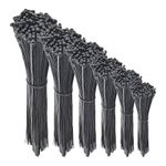 BLACK CABLE TIES / ZIP WRAPS LONG SHORT Thick Thin Narrow Small Fastener QUALITY