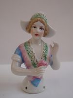 Half doll Dutchwoman Half Doll Pincushion Arms Away Art Deco Style Art Nouveau S