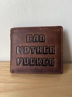 Bad Mother Leather Wallet Brown