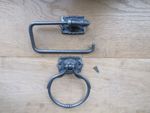Towel Ring Toilet Roll holder Cast iron vintage rustic industrial antique towel