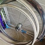 H Plus Son Single Speed Fixed Gear Track Wheel Silver 2x Tyres