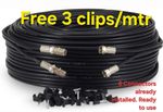 Sky Cable Extension Sky Q Sky+hd Twin Coax Satellite Sky Lead Shotgun +3clips/m