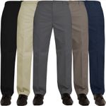 Mens Rugby Trousers Elasticated Waist Work Casual Smart Pants All Sizes W30 – 60