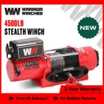 Stealth Electric Winch 4500lbs 12v Synthetic Rope - Wireless Remote Trailer ATV