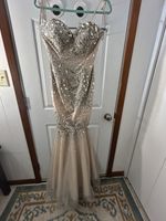 Mermaid Prom Dress Beige Size 2