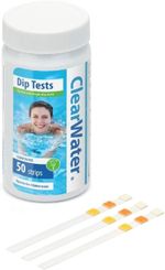 Clearwater Hot Tub, Pool and Spa Test Strips x 50-3 in 1  Measures Chlorine, PH 