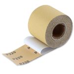 Grit Sandpaper Roll Self Adhesive PSA Stickyback 220 Paper 2-3/4" Wide 10 Yard