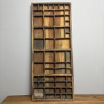 Vintage Wooden Printers Tray - Rustic Wooden Salvage - Wall Decor - #01