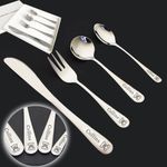 Personalised Kids Cutlery Set Stainless Steel for Birthday Christening Xmas Gift
