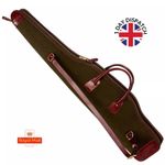 Hunting Gun Slip Case Waxed Canvas Leather Shotgun Slip Shooting Padded Gun Bag