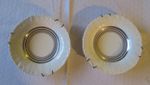 Royal Doulton pair of 4 3/4" decorative wall plates with wire hangers